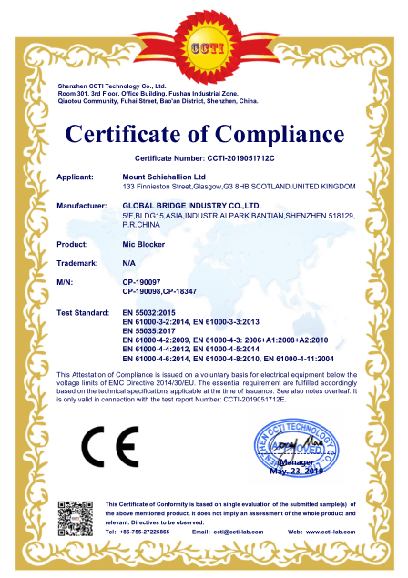 certificering van de productfabriek: (2)