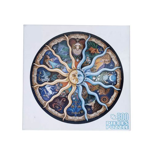 Zodiac Horoscope Puzzle, DIY Constellation Circular Jigsaw Puzzles for Adults